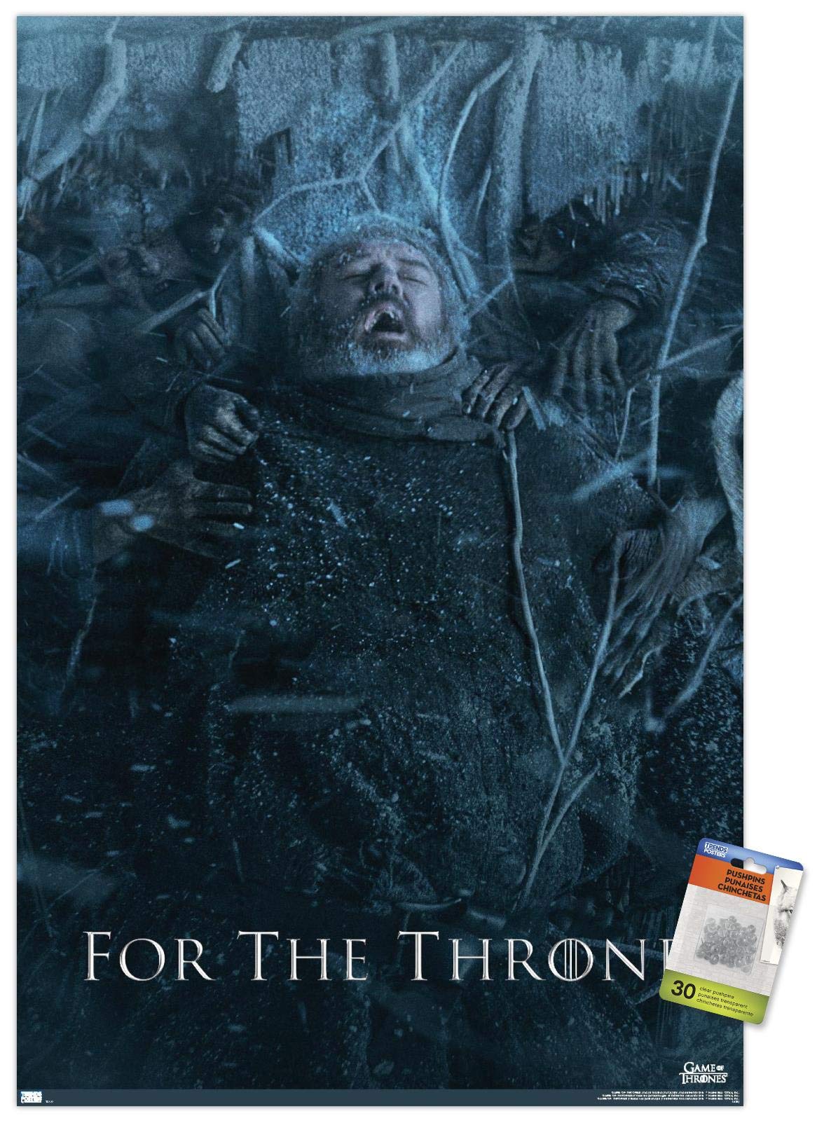 Trends International Game of Thrones - Hodor Wall Poster, 22.37" x 34.00", Premium Poster & Push Pin Bundle
