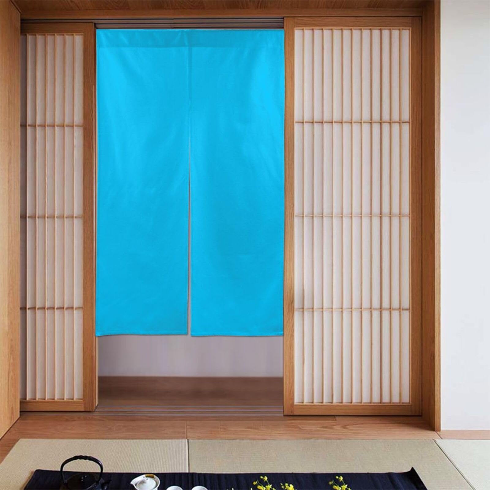 Rideaux occultants bleu clair 142x86 cm HYTTER pour chambre