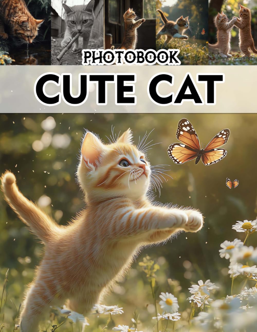 Cute Cat Photobook: Adorable Feline Moments Captured in Playful Scenes for Cat Lovers