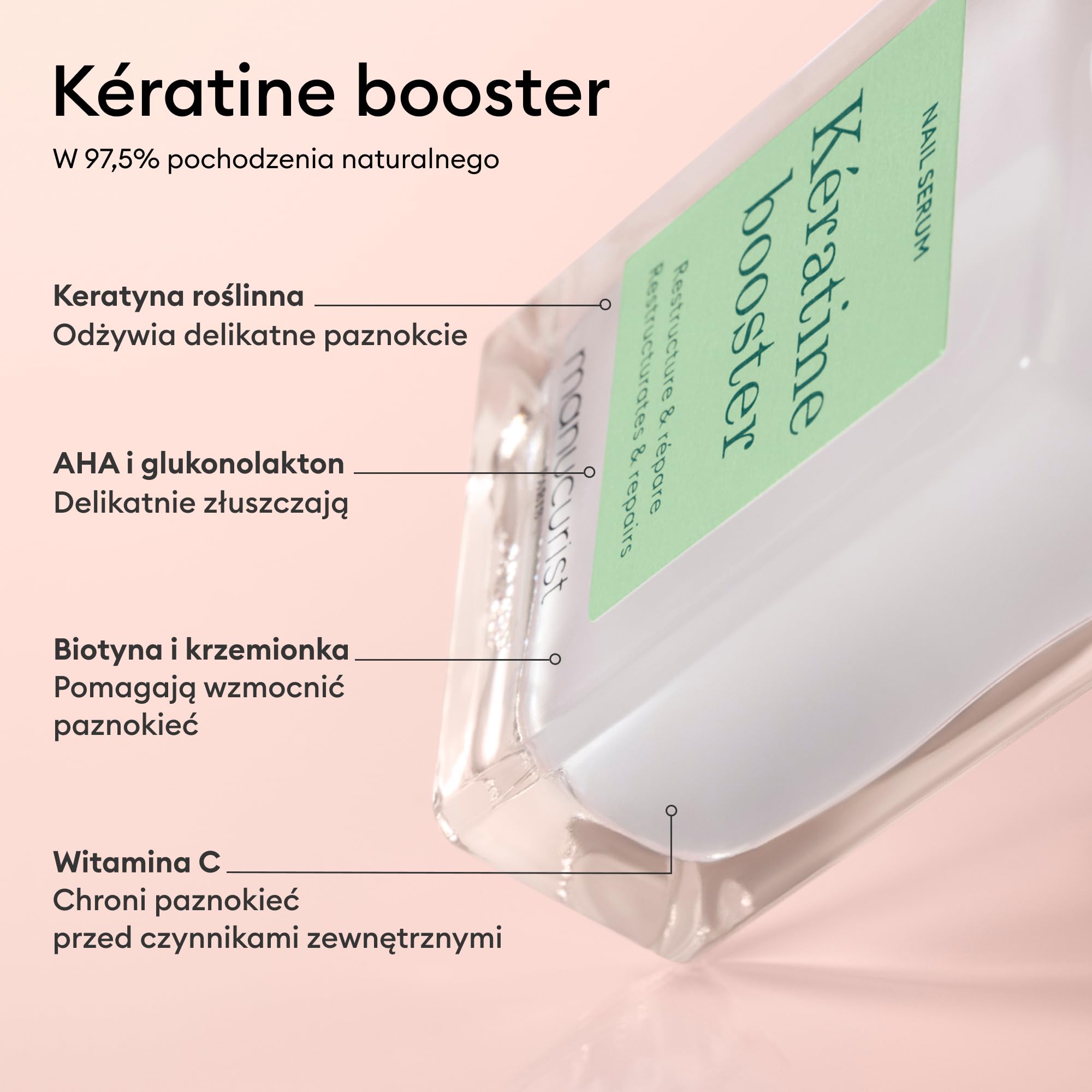 Manucurist Duo Dzień & Noc – Kuracja do Paznokci Zniszczonych i Osłabionych: Serum z Keratyną Roślinną + Nocna Maska – Ekspresowa Regeneracja i Wzmocnienie – Wegański Zestaw do Paznokci