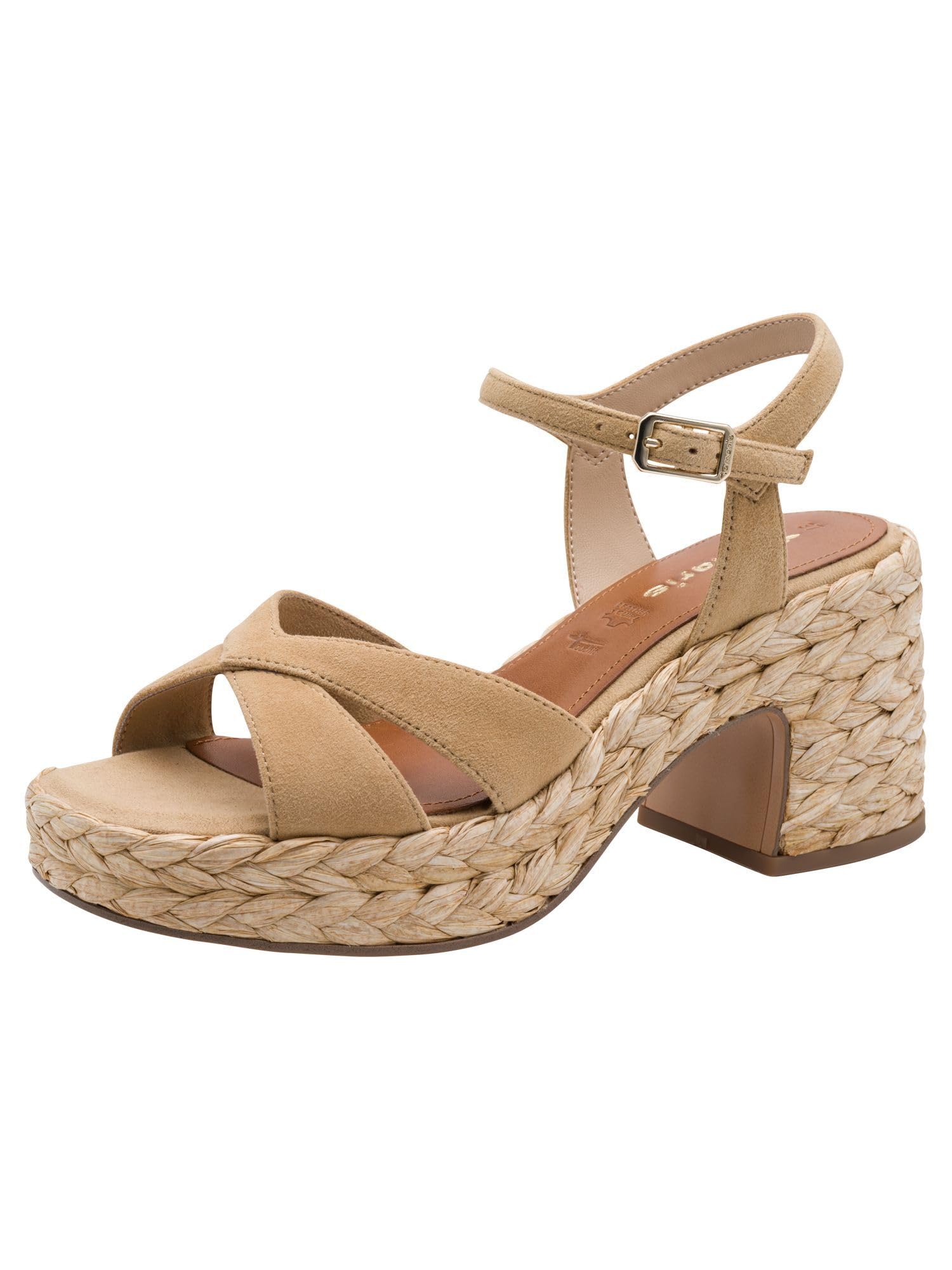Tamaris Women's Platform Sandal Leather brown 5.5 UK