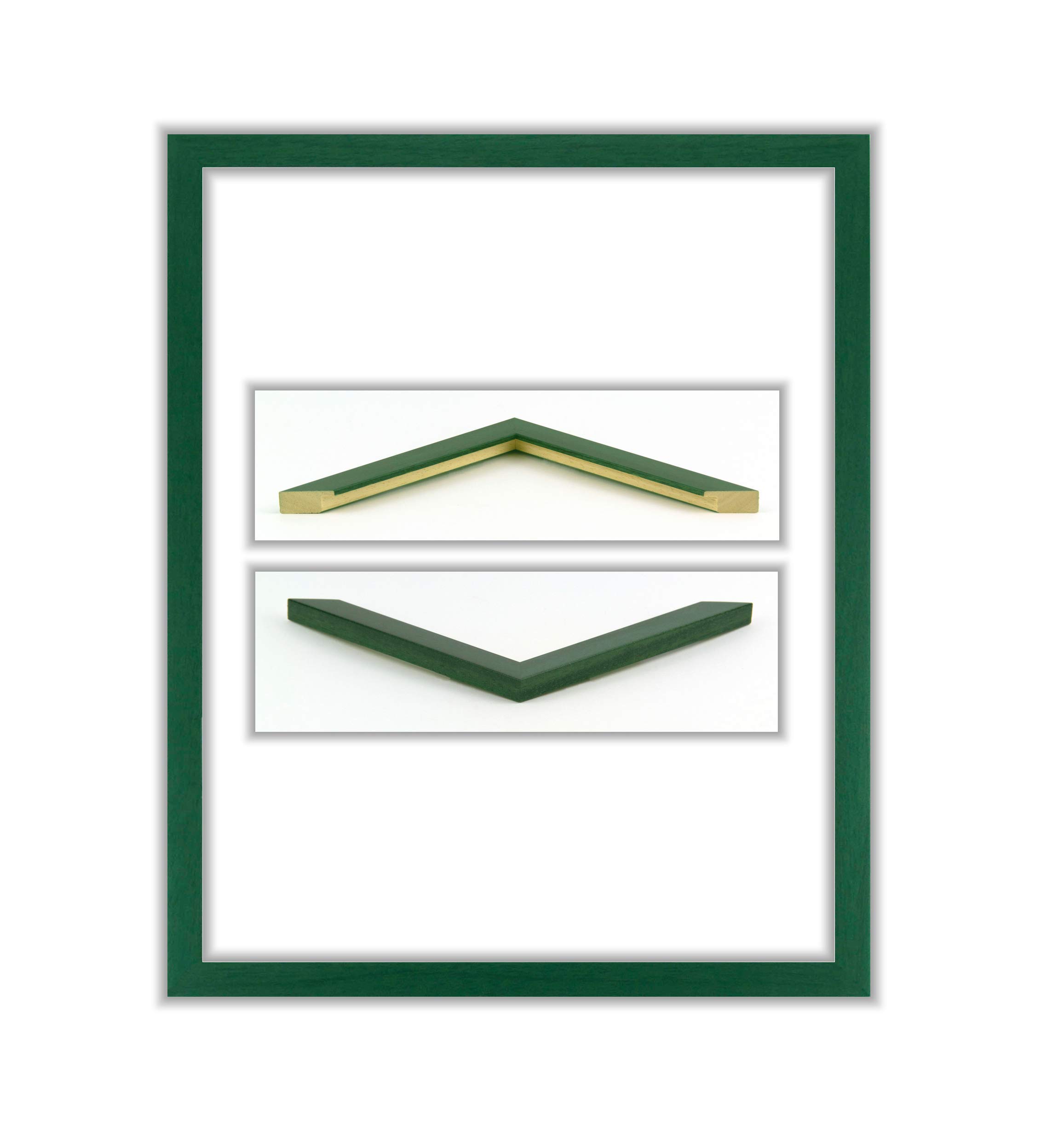 myposterframe Bilderrahmen 100 x 150 cm Juliet Grün mit klarem Kunstglas (2mm)