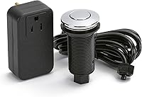 Vista 6 de Lew Electric Interruptor de aire y controlador de eliminación de basura con botón (negro inoxidable)