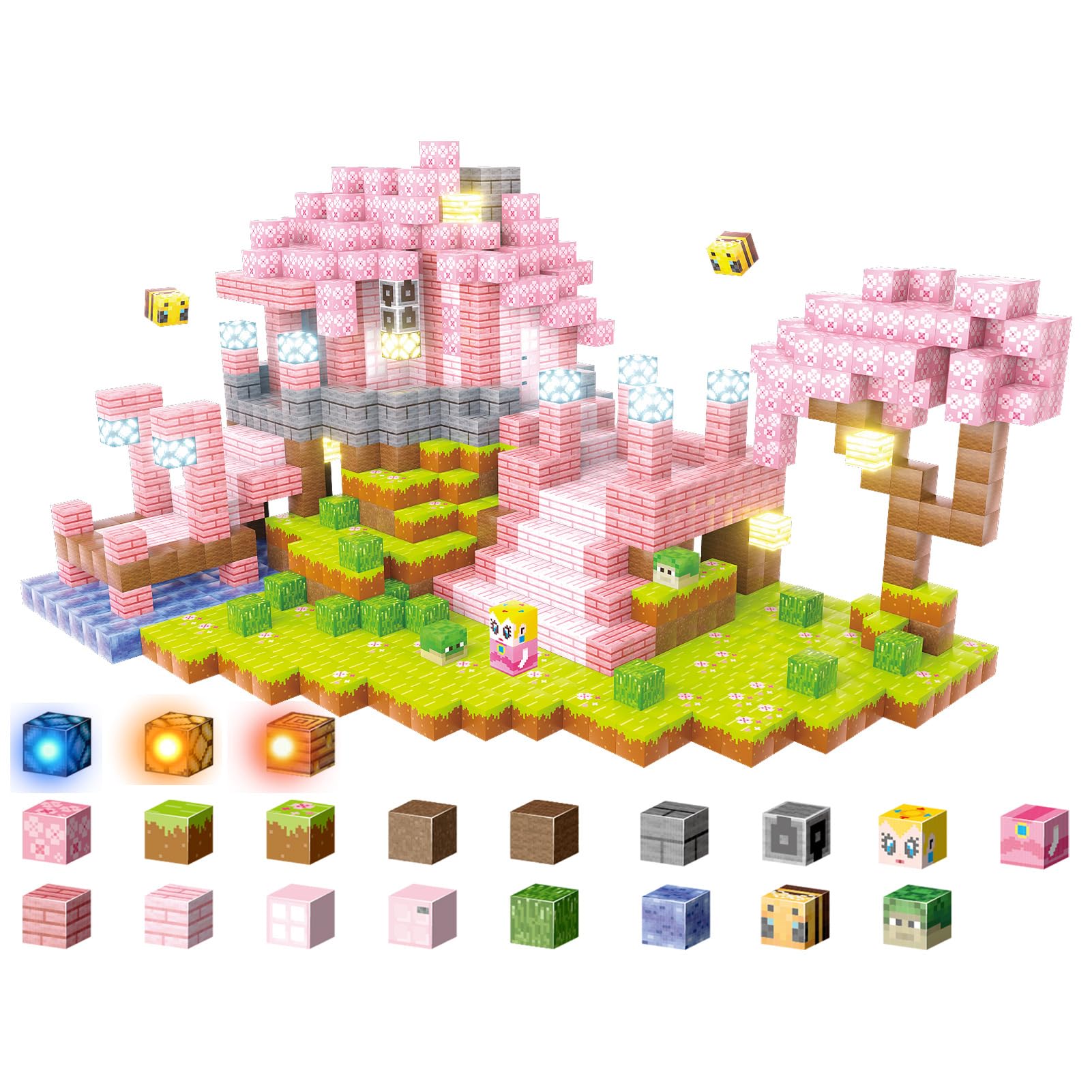 Amazon.co.jp: YOIKO マグネットブロック 188PCS 桜の世界テーマ