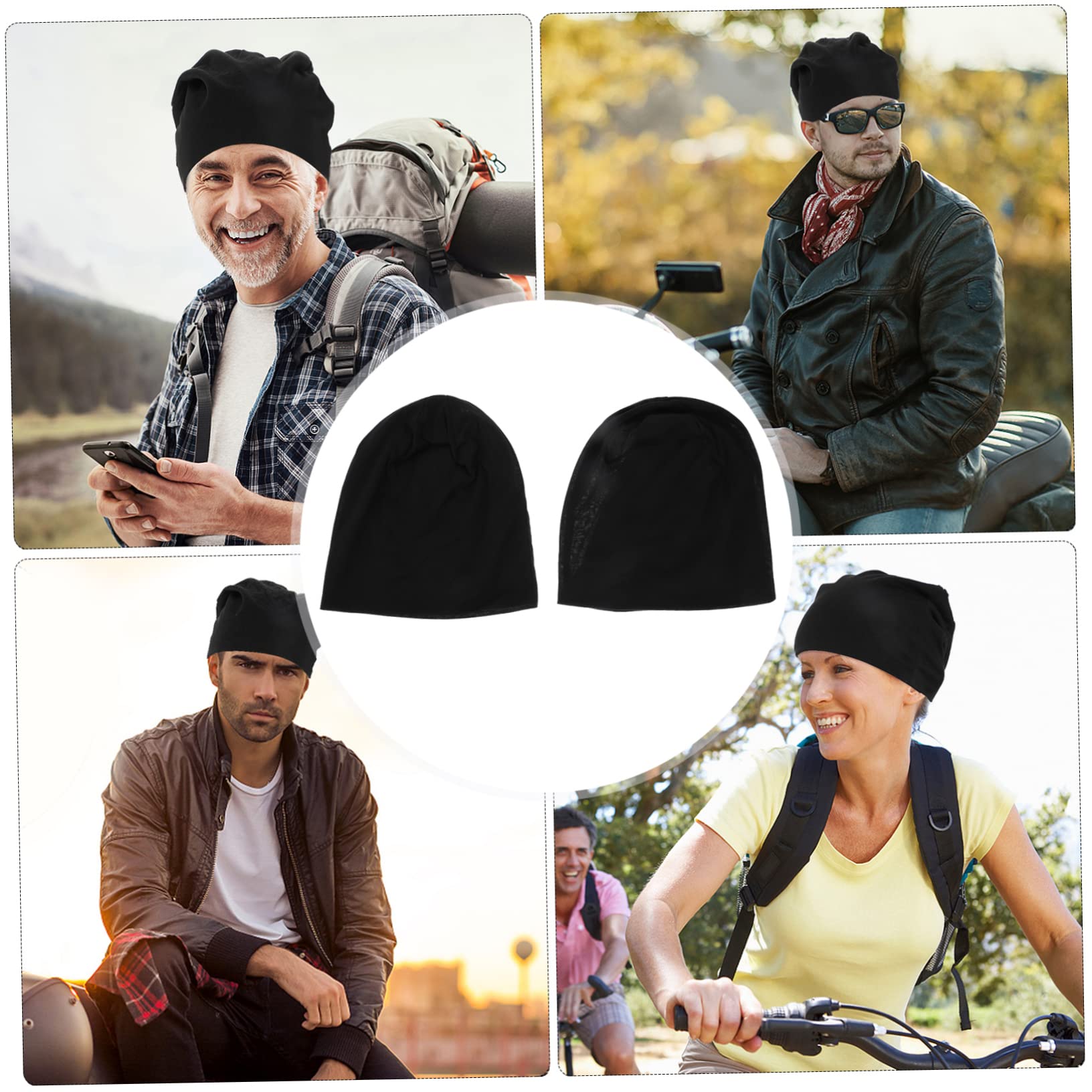 6 Piezas Gorro De Cobertura Puño Gorro De Nieve Poliéster