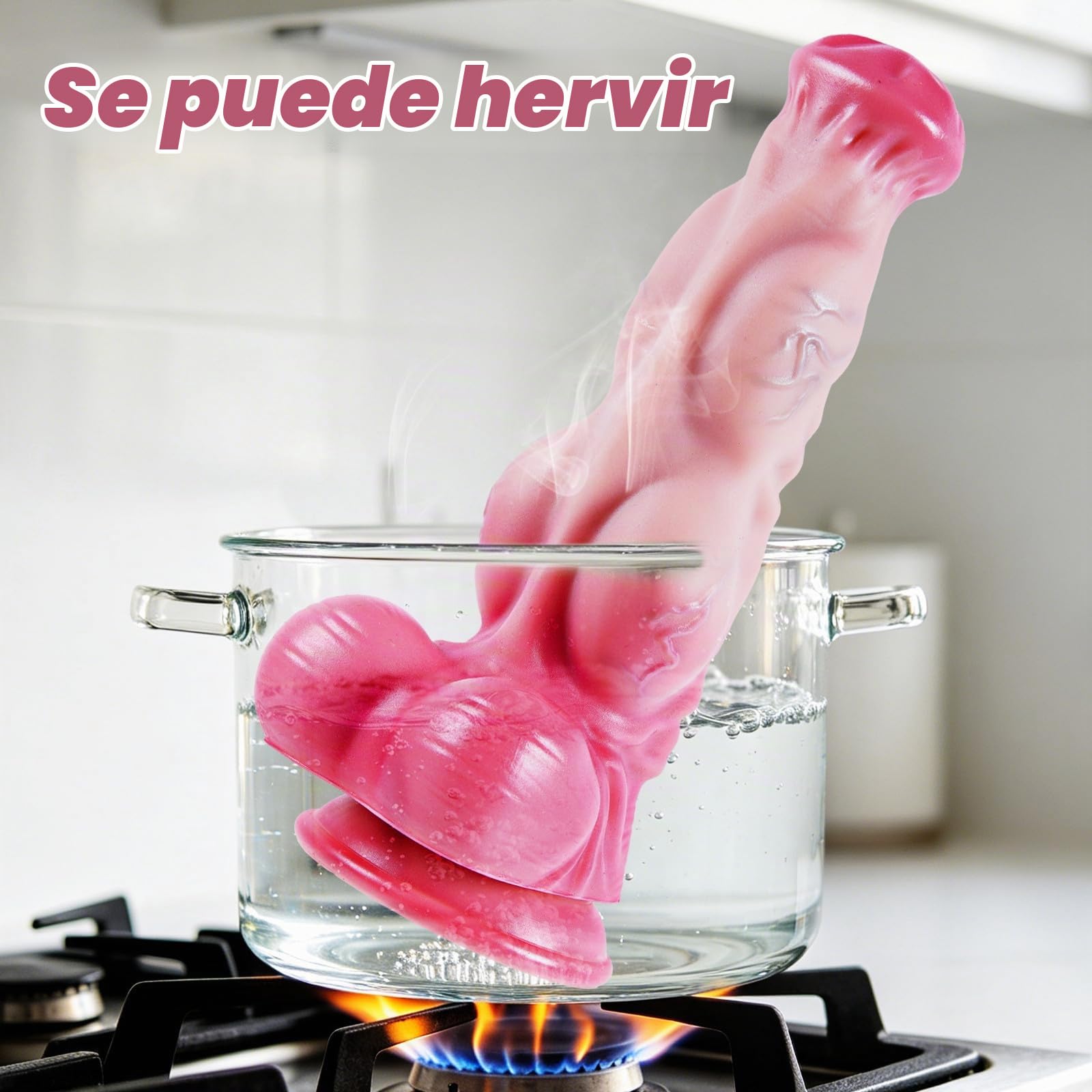 34*6,5 cm Dildo Consoladores Gigante Monstruo Caballo Knotted Ventosa, Consolador XXL Ancho Grueso Girth Dual Density Silicona Realista, Anal Próstata Punto G Fantasy Anal Plug Juguetes Sexuales Mujer