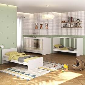 Berço 3 em 1 Multimóveis MP0527G Branco – Para Colchão 60x130 cm | 3 Anos de Garantia
