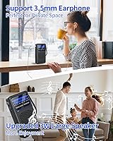 Vista 4 de 3 Band Pocket Radio, Portable AM FM SW Battery Operated Radio with Shortwave, Back Clip Transistor radios with Emergency LED Flashlight, 3.5mm