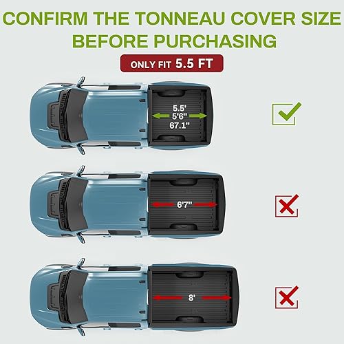 Miniatura 2 de AUTOSAVER88 Cubierta enrollable suave para caja de camioneta compatible con Ford F-150 2015-2025 (excepto la serie Raptor) de 5.5 pies