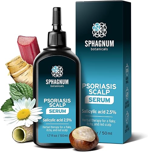 Miniatura 1 de Nuevo suero de tratamiento de la psoriasis del cuero cabelludo con hierbas y ácido salicílico medicado, alivia rápidamente un cuero cabelludo rojo,