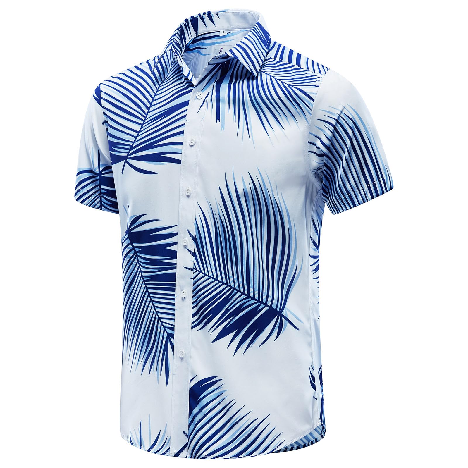 Men's Hawaiian Shirt Short Sleeve Printed Button Down Beach Shirts