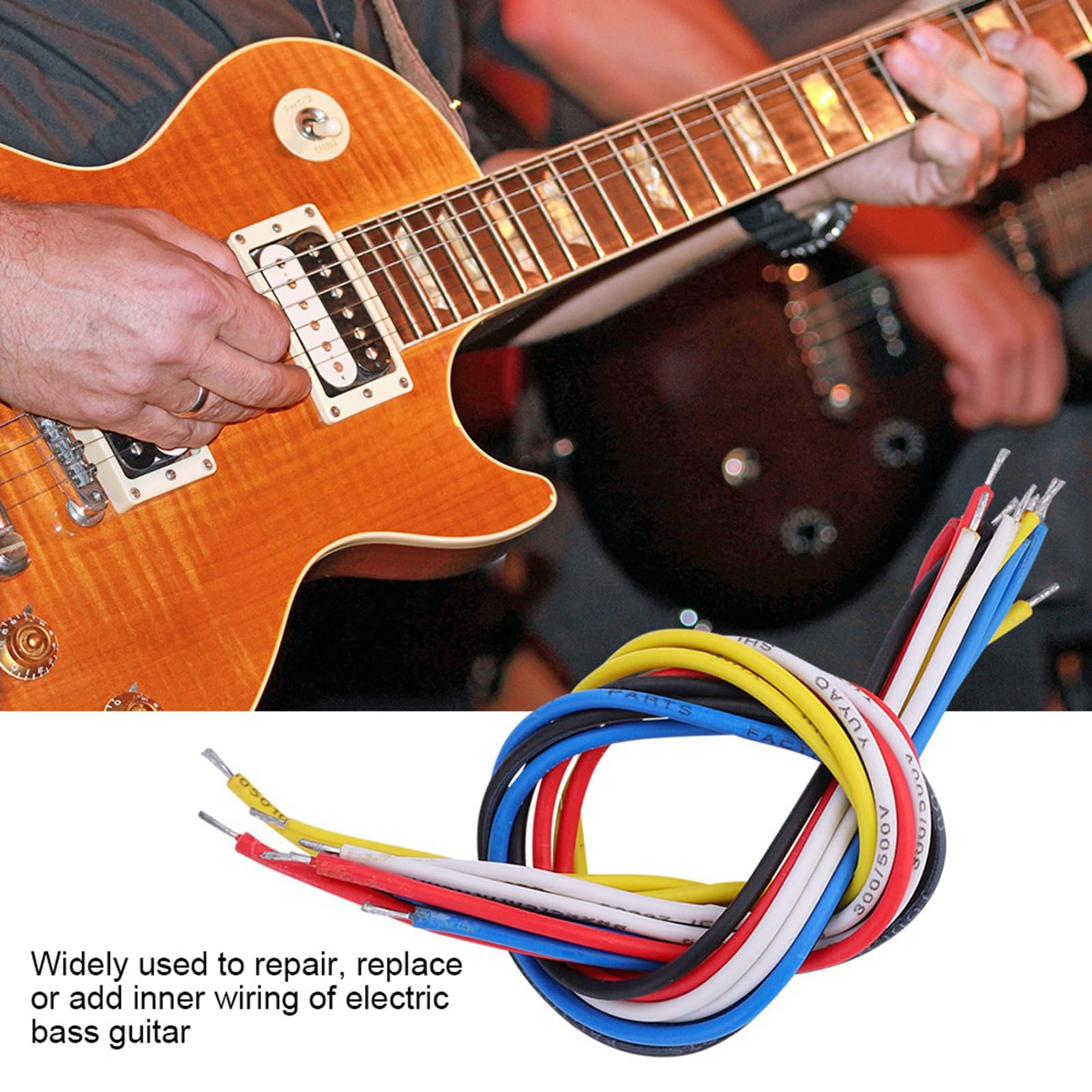 Fil Blindé Pour Guitare/basse 1 Mètre - Câble Intérieur Tressé, Conducteur Cuivre, Gaine PVC