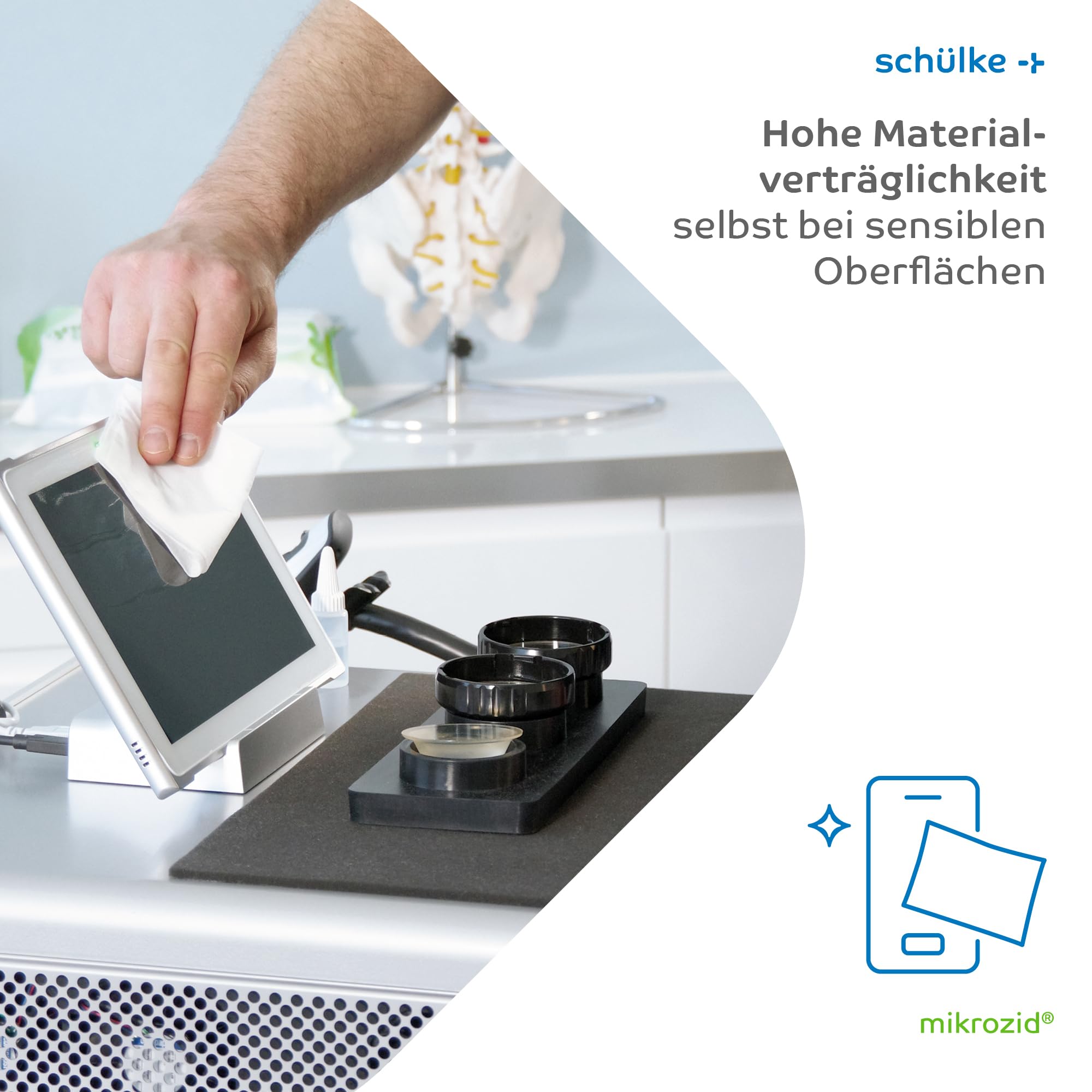Schülke Mikrozid Universal Wipes Premium Desinfektionstücher, gebrauchsfertige Tücher zur Flächendesinfektion, 6 x 100 Tücher