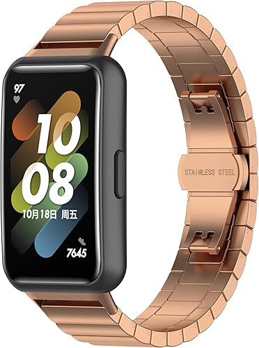 Correa de repuesto para Huawei Band 7 Smart, bandas de acero inoxidable, pulsera de repuesto para Huawei Band 7 disponible en Yaxa Mexico