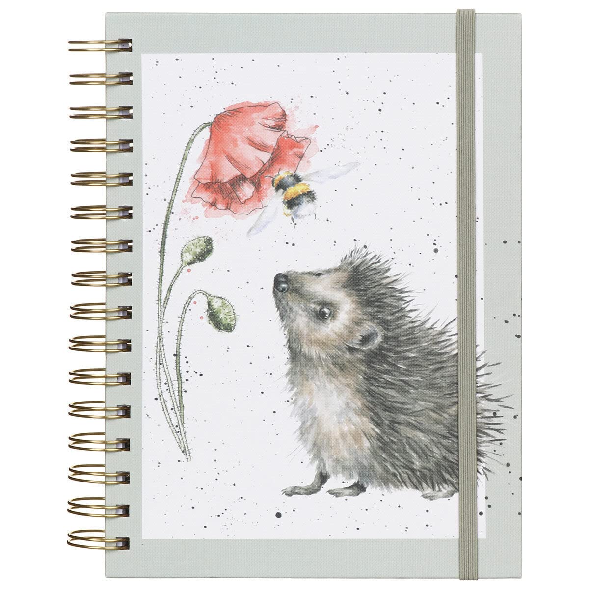Office Accessories A5 Spiral Bound Notebook with Elastic Strap (Busy as a Bee)