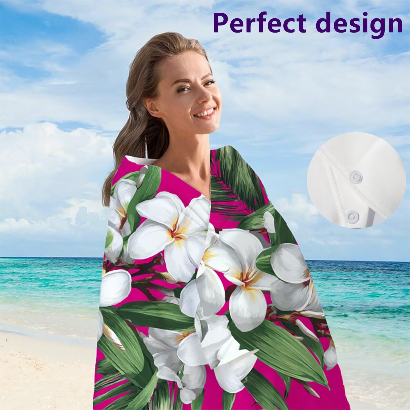 Strandtuch Mikrofaser Handtuch 90x180 cm, 2er Set Rosa Strandtuch, Schnell Trocknendes Weiches Microfaser Handtücher, Leichtes, Sandfreies Stranddecke für Reise Urlaub Schwimmen , mit Tasche G1-985