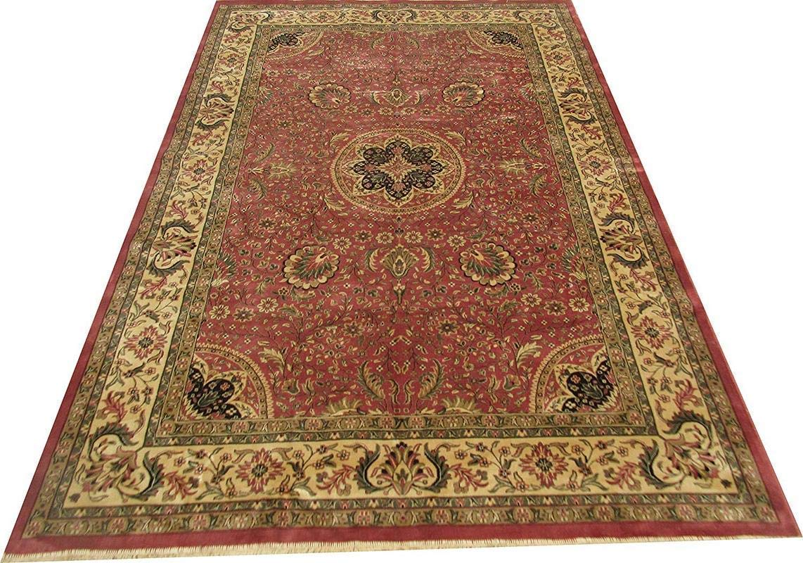 Arsalan Rugs new Kashmiri Silk Persian & ancient washable Pure Silk carpets for living room Bedroom & Hall (0.5" inch thickness size 3x5 feet-90x150 cm)-Color Pink AZP