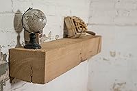 Vista 3 de Modern Timber Craft Mantel rústico para chimenea con viga de granero de corte de sierra, hecho a mano de madera de granero recuperada certificada