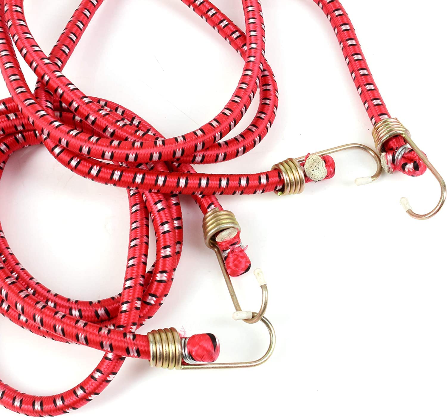 Magic Providers Pack of 2 Stretchable Elastic Rope Bungee Cord 8.5 + 1.5 Feet (2M + Expandable) | for Hanging Clothes | Tying Behind Bikes Nylon Retractable Clothesline 1