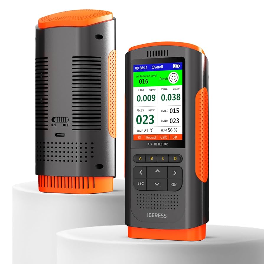 Air Quality Monitor Indoor IQAir Home Air Quality Monitor, Professional Grade, Indoor, White, Swiss Design, 1 Count Indoor Air Quality Test Kit