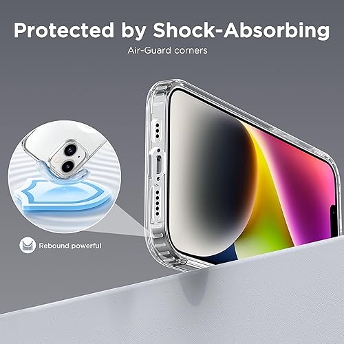 Miniatura 7 de CACOE Funda magnética para iPhone 13 y iPhone 14 de 6.1 pulgadas, compatible con MagSafe y soporte magnético para teléfono de automóvil, no se