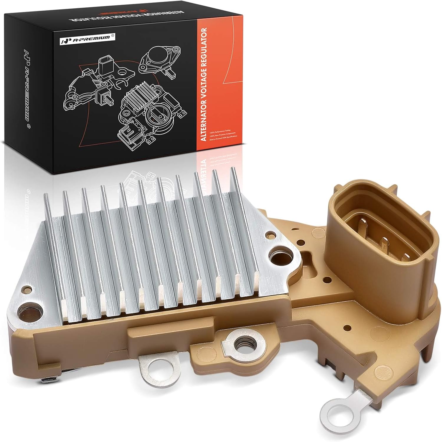 A-Premium Alternator Voltage Regulator Compatible with Toyota Tacoma 1995-1999, 4Runner 1994-1998 2000, Land Cruiser 1993-1997, Pickup 1993-1995, T100 1994-1998 & Lexus LX450 1996-1997, LX470 1998