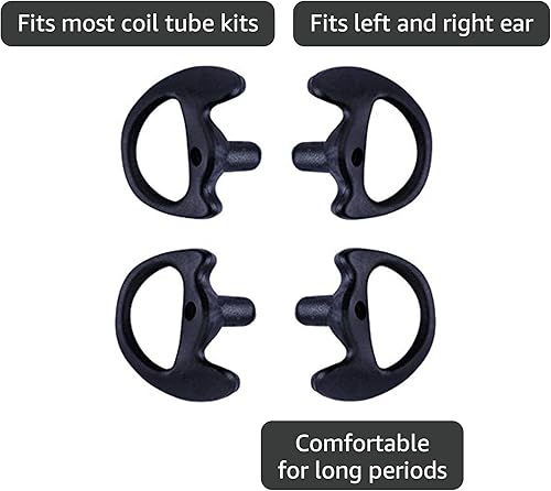 Miniatura 15 de Earmold - Tapón de oído de repuesto para M0torola Kenwood Radio bidireccional de aire acústico tubo de bobina acústica kit de audio