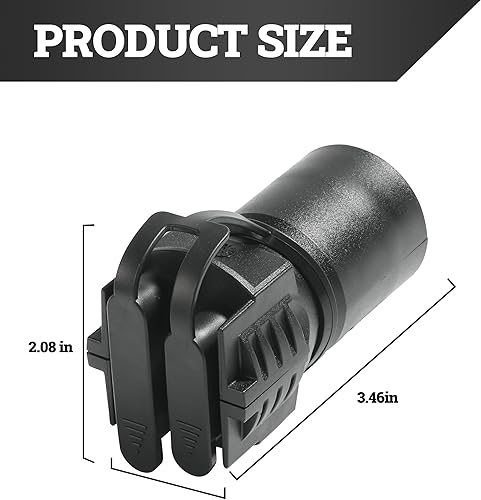 Miniatura 2 de Zlirfy Adaptadores de enchufe de remolque, enchufe de hoja plana 2 en 1, adaptador de conector de remolque de hoja plana de 7 pines a 4 y 5,