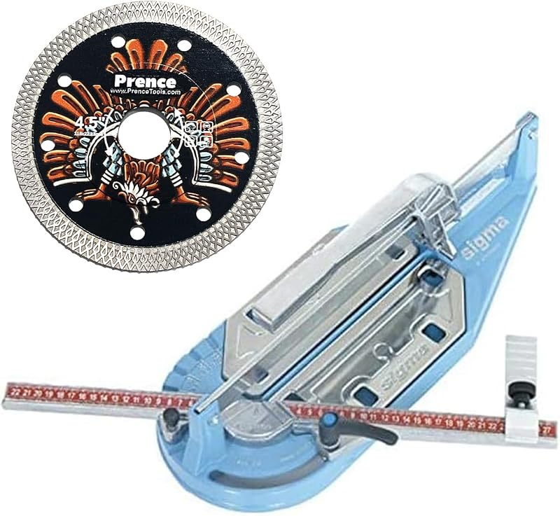 Sigma 14" Tile Pull Cutter 2G + 4.5 inch Warrior Eagle Mesh Blade