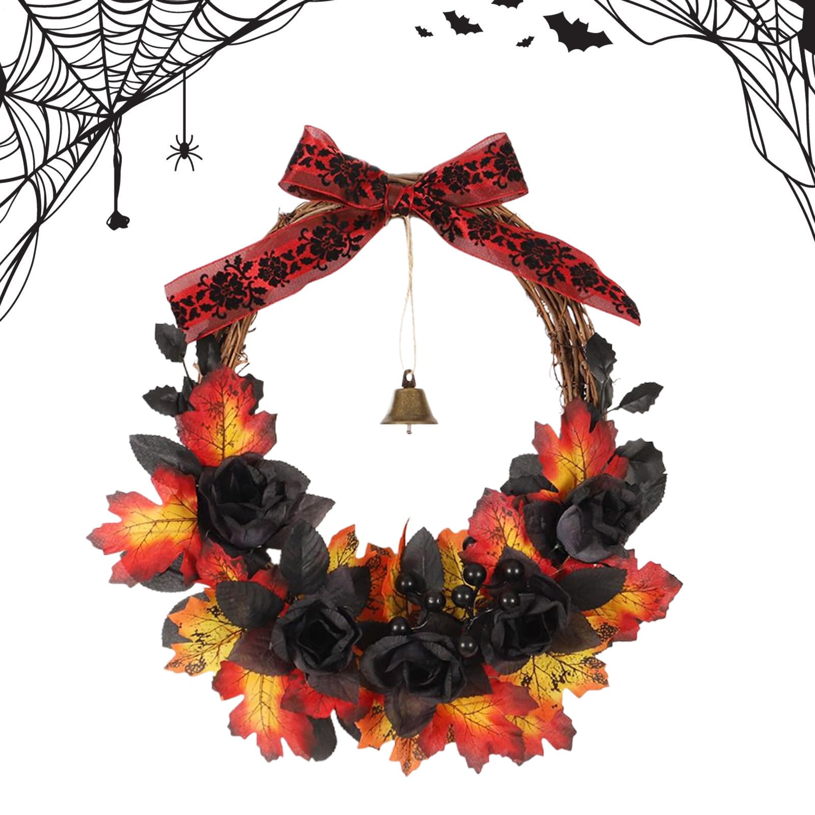 Couronnes d'automne pour porte d'entrée créant une ambiance de fête