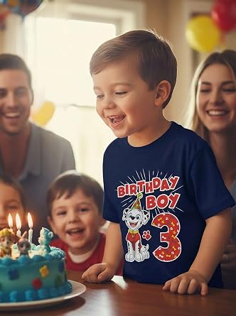 Tstars Paw Patrol Marshall 3rd Birthday Shirt Toddler Boy 3 Year Old Tee