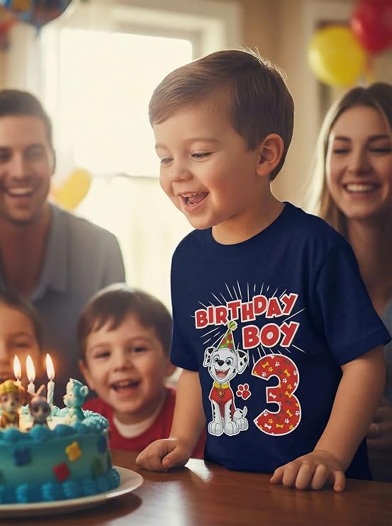 Tstars Paw Patrol Marshall 3rd Birthday Shirt Toddler Boy 3 Year Old Tee