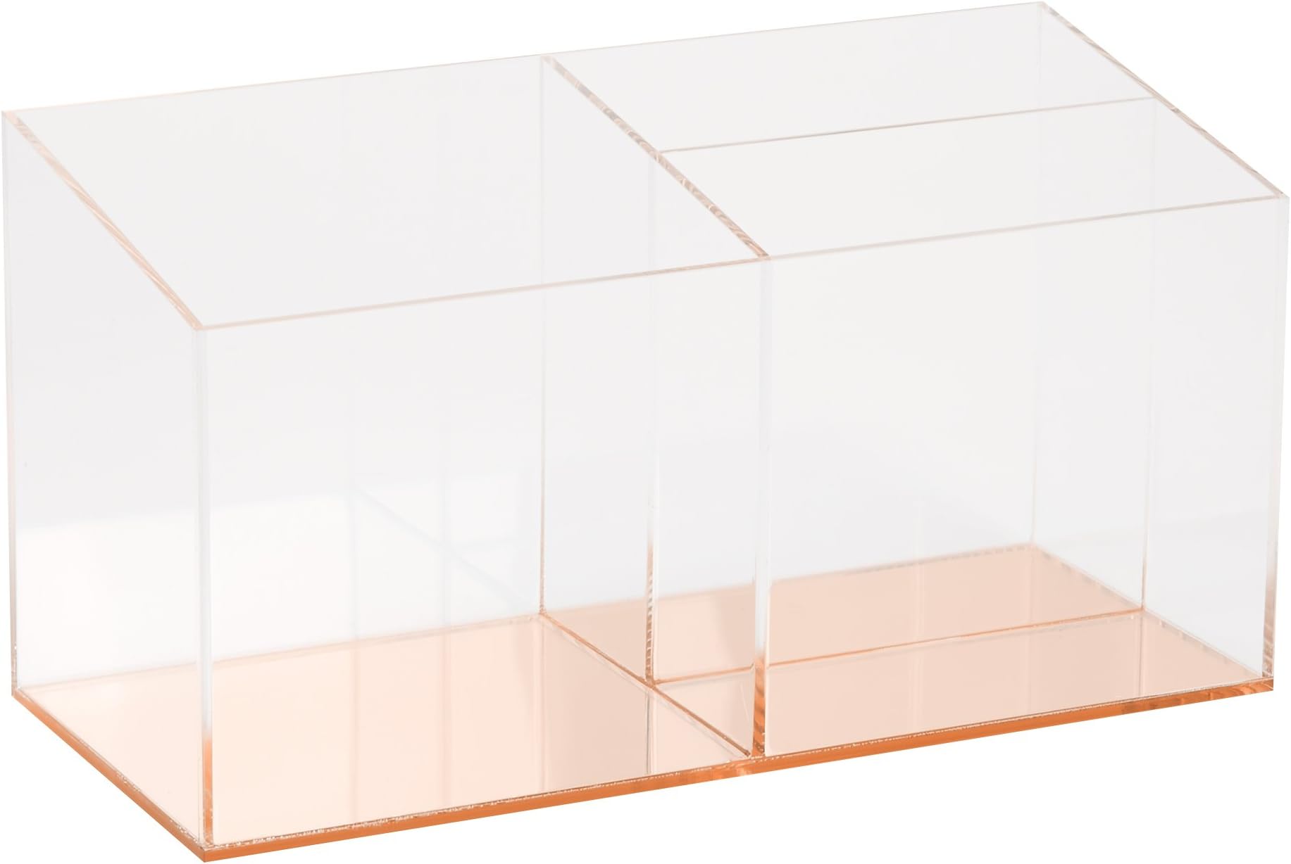C.R. GibsonAcrylic Desktop Organizer, Mirror Panel, Measures 9" W x 4" H x 4" D - Rose Gold (SC2-20084)