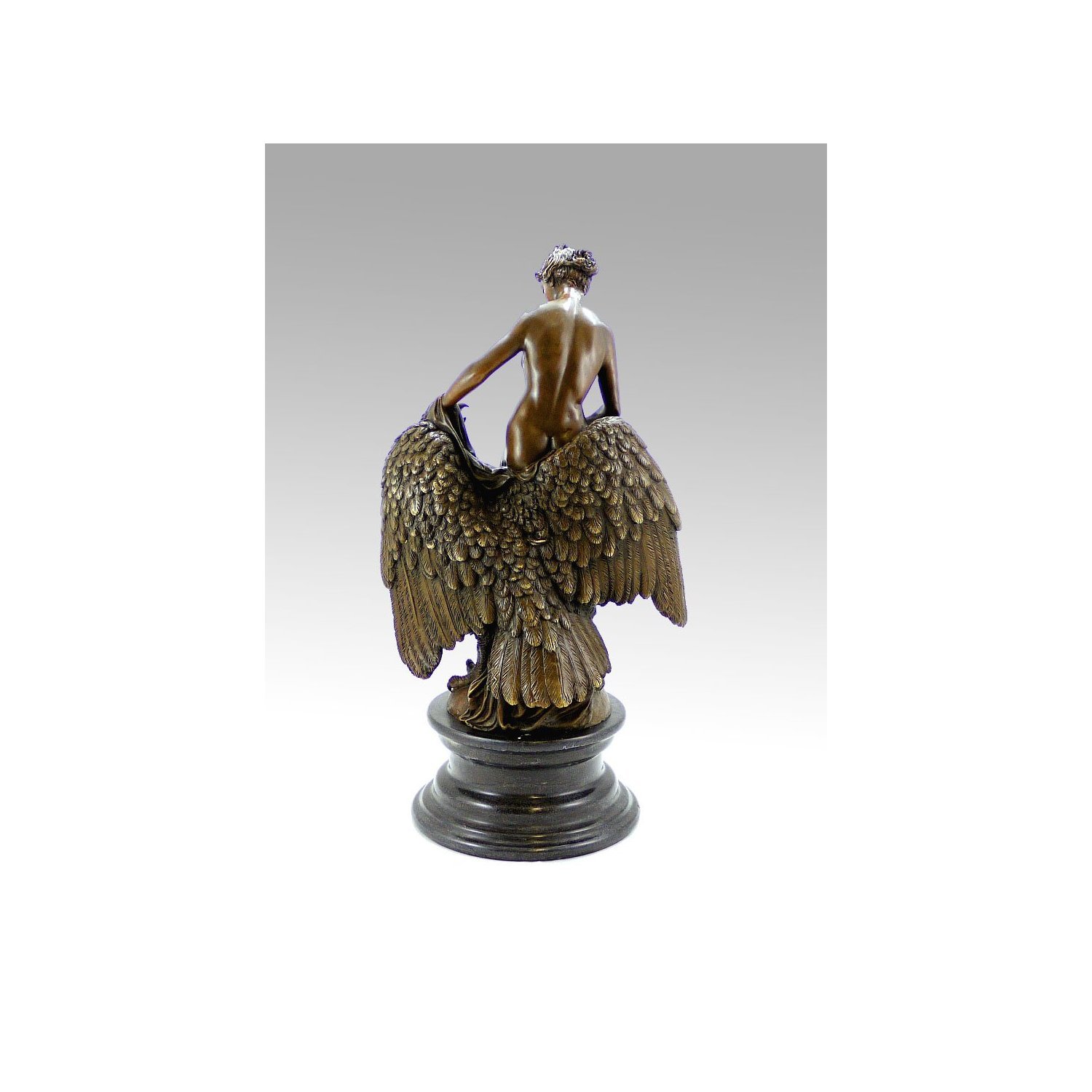 Kunst & Ambiente - Jungfrau mit Adler - L. C. Buhot - signiert - Jugendstil Skulptur - Bronzefigur - Bronze Plastik - Wohndeko - Erotik Akt - Edel