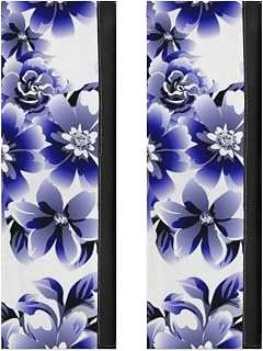 Abstract Purple Flowers Refrigerator Door Handle Cover, Kitchen Decor Appliance Handle Covers Appliance Door Set for Microwave Freezer, Keep Clean from Handprint Smudges 2 Pieces