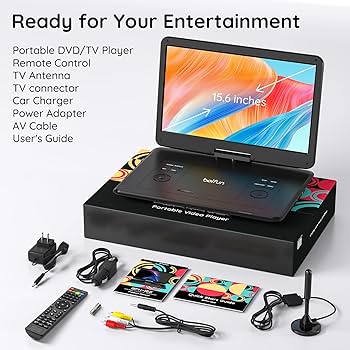 BOIFUN ポータブルDVDプレーヤー 15.6インチ　17.9型 Amazon.com: BOIFUN 17.5