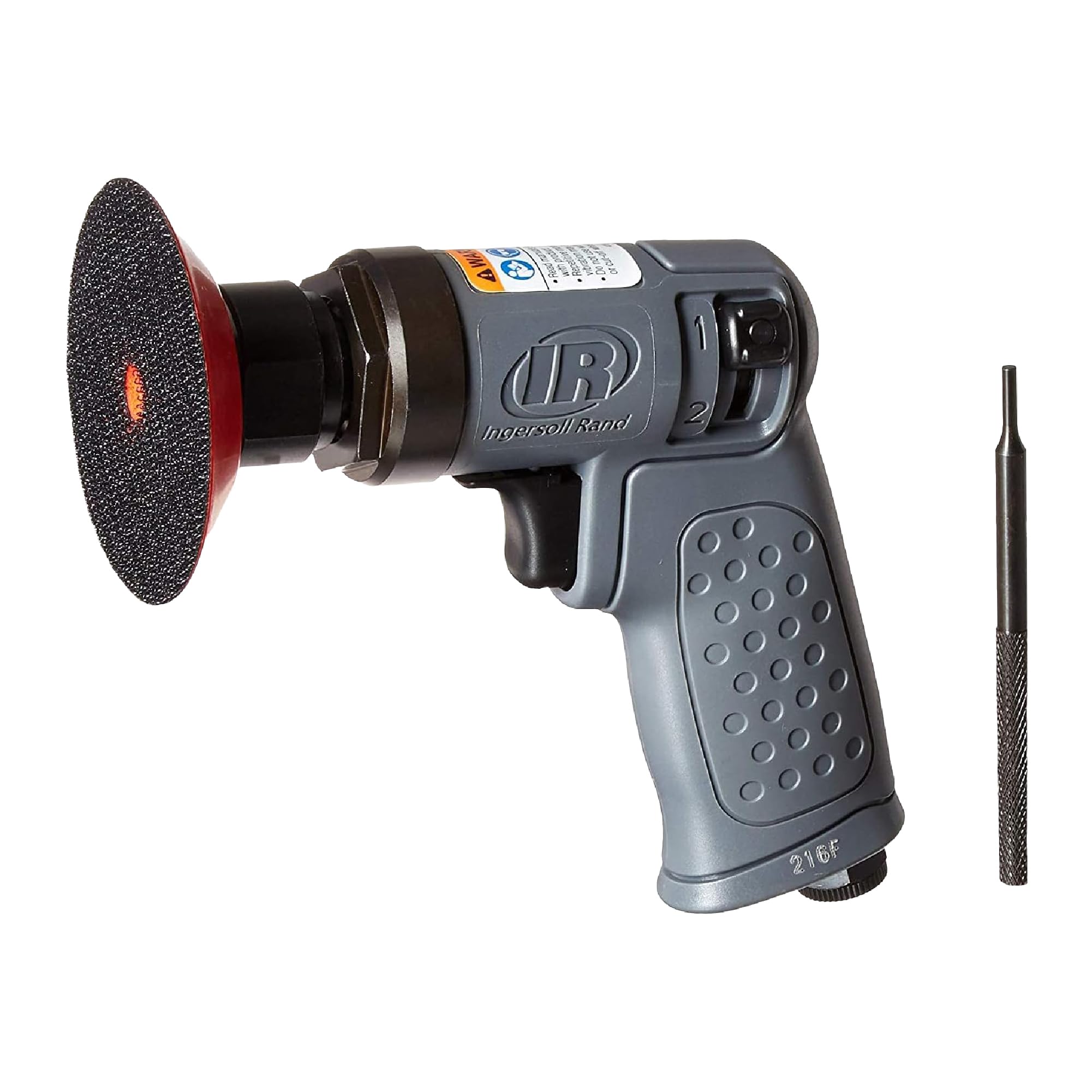 Ingersoll Rand Mini Schwingschleifer Set 3128KA, Druckluft Exzenterschleifer besonders klein und kompakt zum Schleifen und Polieren von Holz & Metall