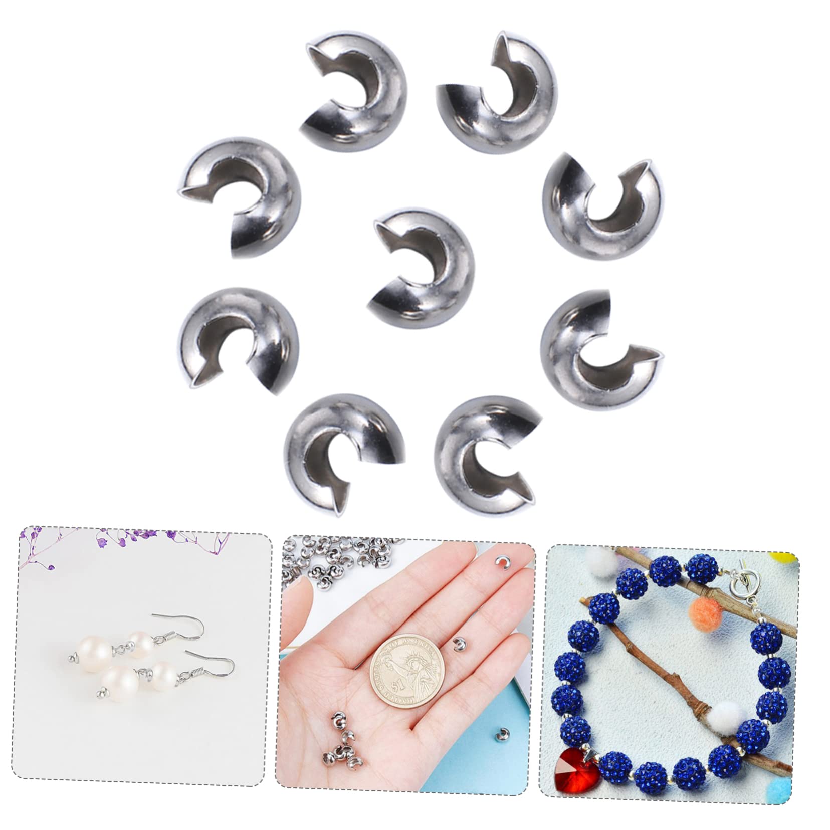 ABOOFAN 400stücke Edelstahl Schmuckverschluss Armband Und Halskettenverschlüsse Für Individuelles Basteln Leicht Und Elegant Für Armbänder Halsketten Schlüsselanhänger Und Mehr