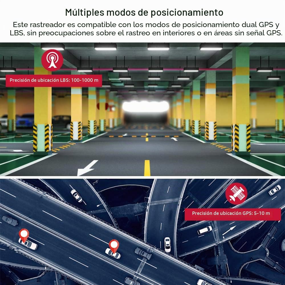 TKMARS GPS Tracker para Coche Mini - 1500mAh Batería Longa Espera, IP65 Impermeable, Antirrobo con Alarmas Múltiples y Electric - Fence, Ideal para Coches, Ancianos, Niños y Mascotas