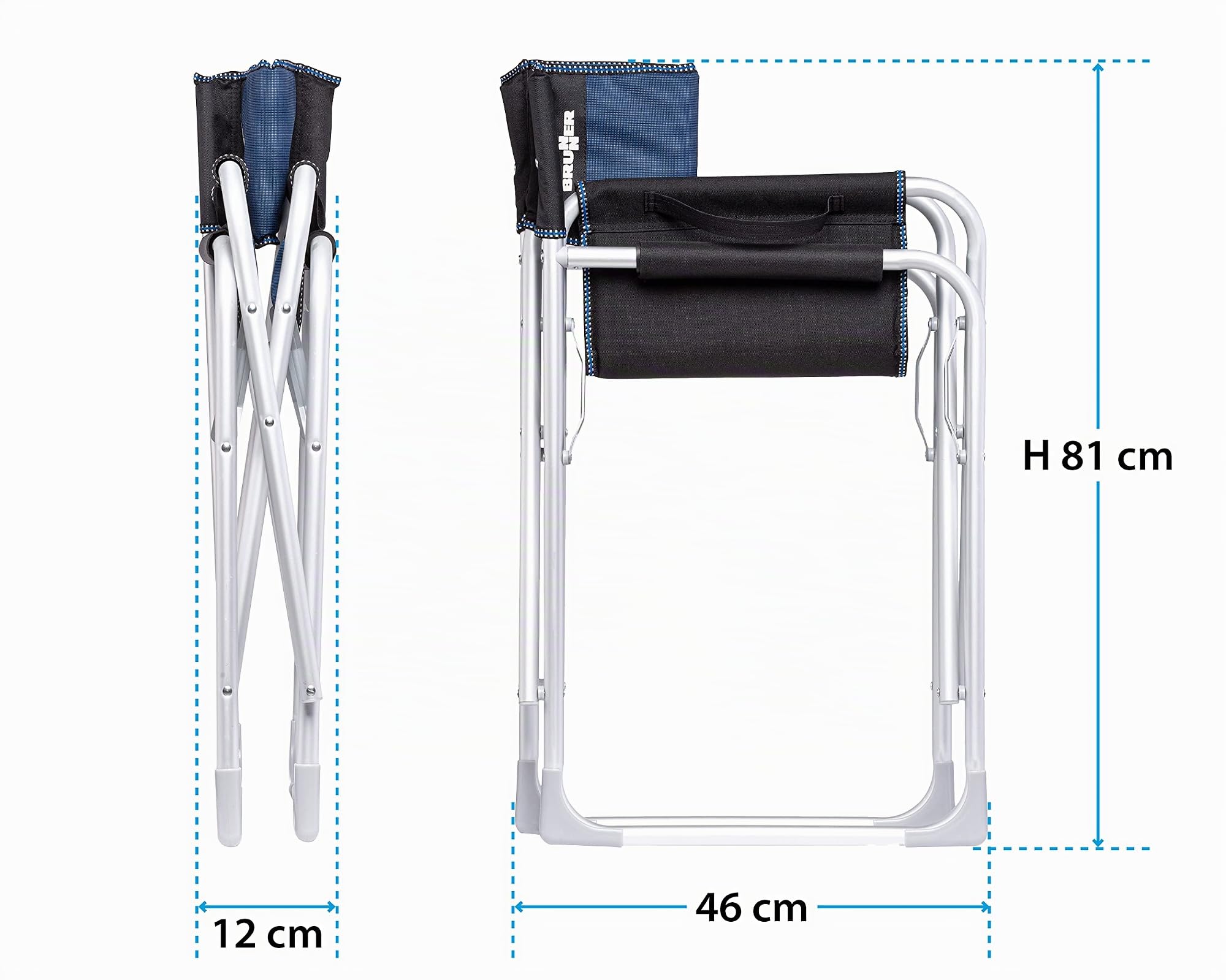Brunner Chaise Directeur de Film Captain 0 Noir/Bleu