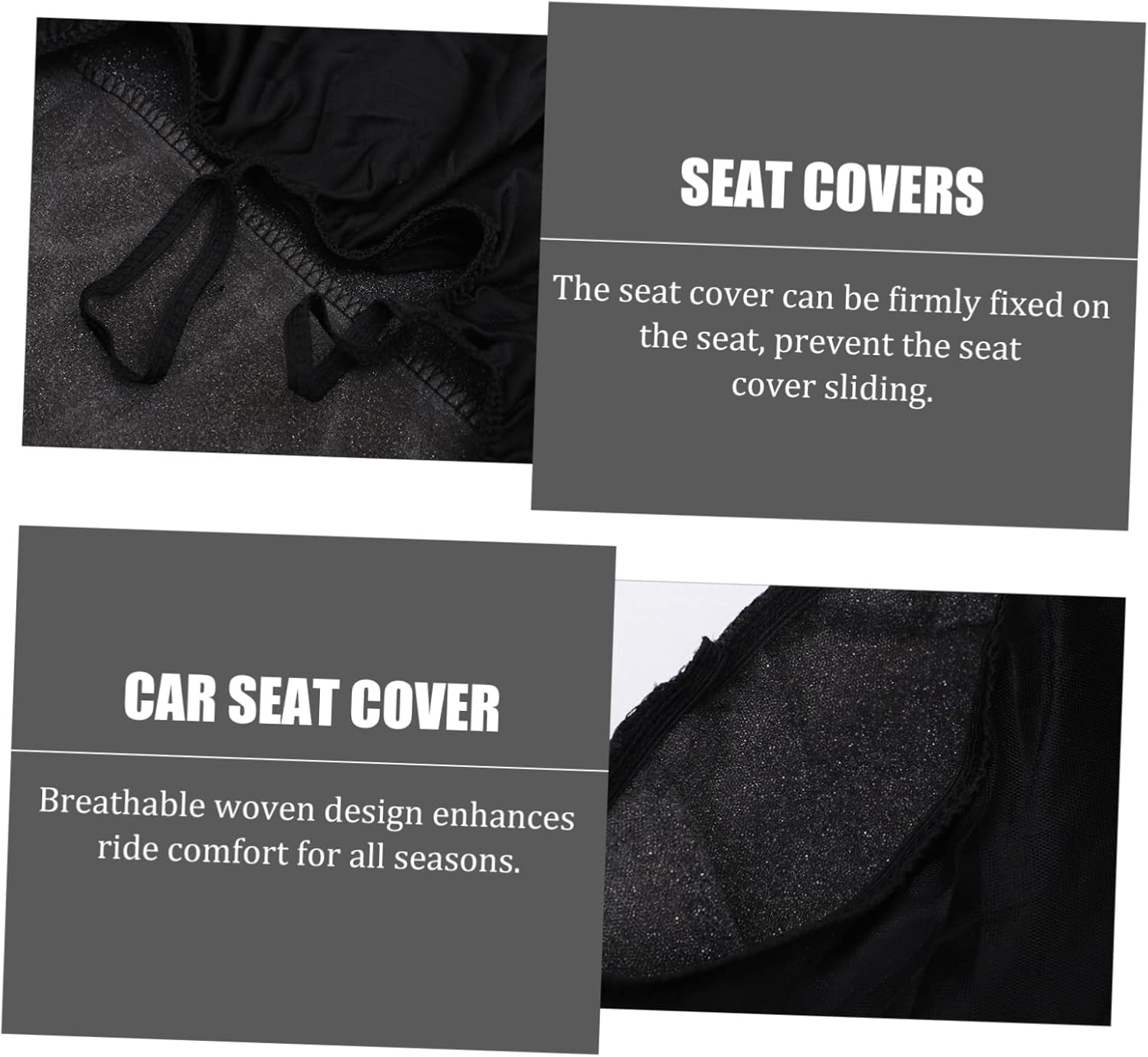 SOLUSTRE Front Seat Covers for Car and Van, Washable Red Cloth Set image 2
