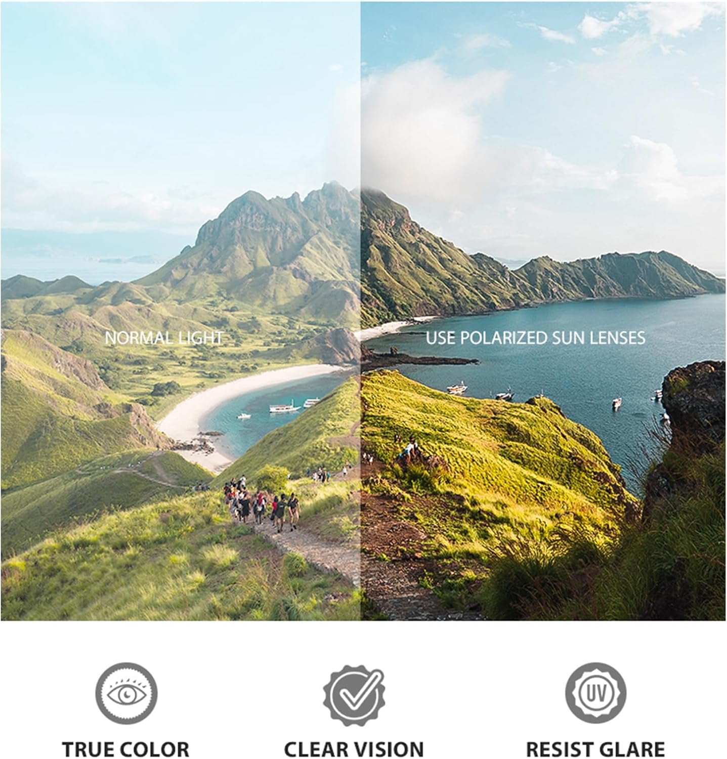 Square Sports Polarized Sunglesses for men,UV Protection Shades for Fishing Driving Golf - Image 4