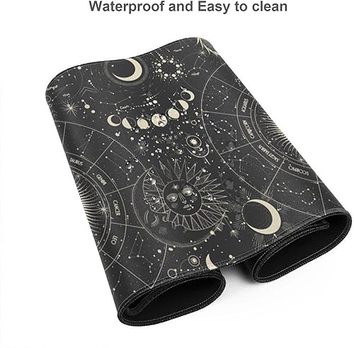Miniatura 9 de Alfombrilla de mouse de astrología mágica con luna y estrella genial, alfombrilla de escritorio grande para juegos, accesorios de mesa para juegos y