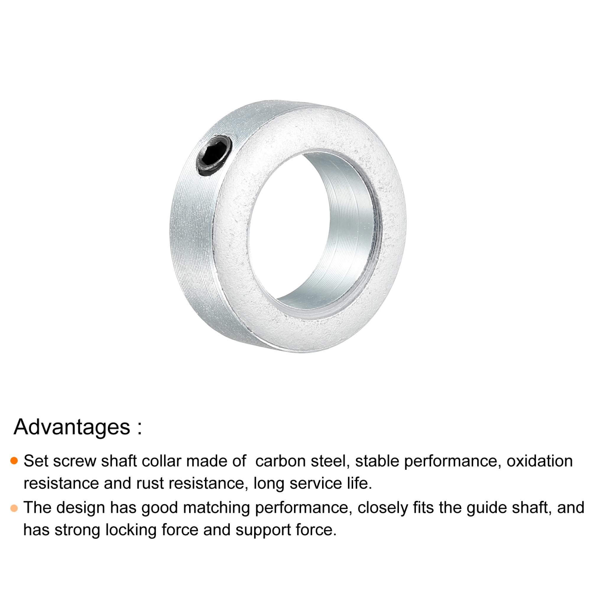 Amazon.co.jp: uxcell シャフトカラー 亜鉛メッキ 炭素鋼 セットネジ式