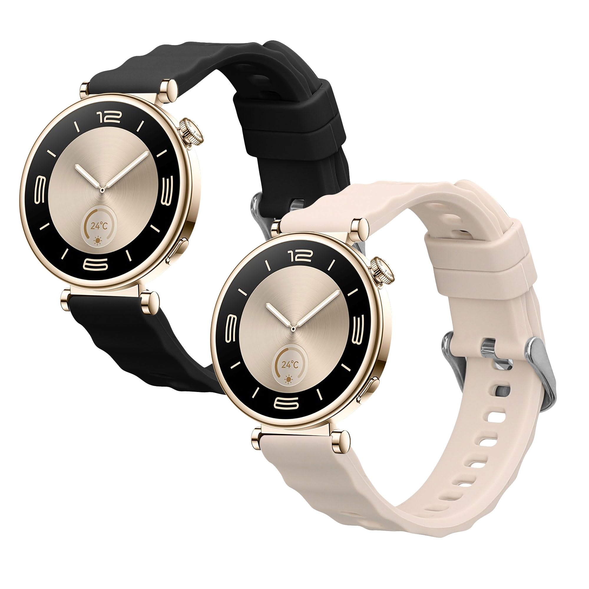 kwmobile 2 x pasek TPU silikonowa klamra kompatybilna z Huawei Watch GT6 41 mm / GT5 Pro 42 mm / GT5 41 mm / GT4 41 mm pasek - paski 14-22 cm