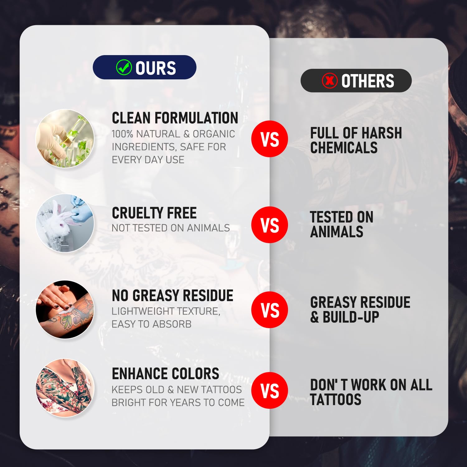 Crema de cuidado posterior de tatuaje FUNAN, bálsamo natural para antes, durante y después del proceso, 2 oz
