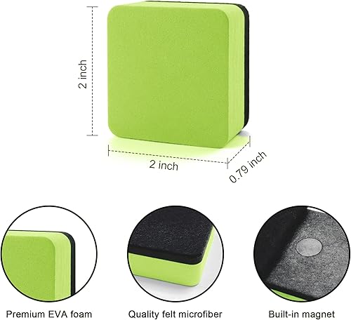 Miniatura 2 de IHPUKIDI - Borradores magnéticos de borrado en seco paquete de 48 borradores magnéticos de pizarra blanca para el aula el hogar y la oficina 197 x