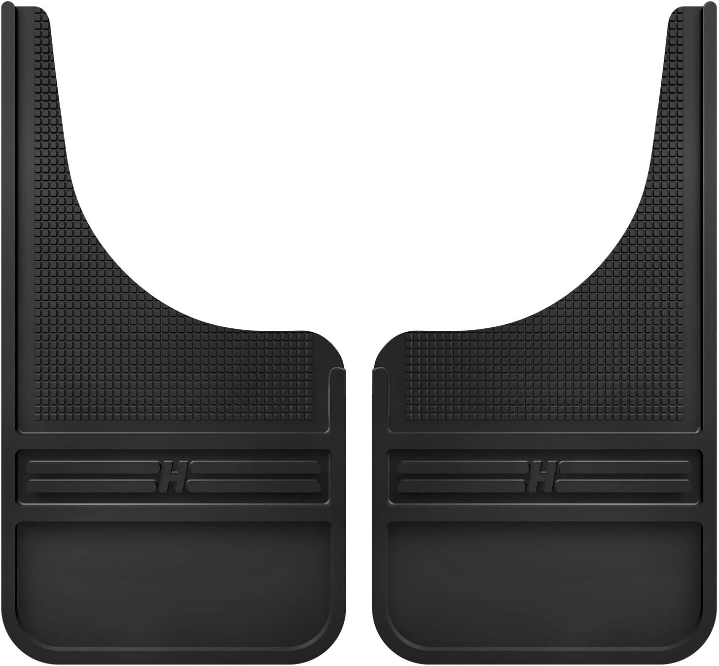 Husky Liners Universal Muddog Mud Flaps | Rubber Front Mud Flaps - 12" w/o Weight - Black (FITS Various Ford, Chevy, Dodge, GMC, Toyota, Nissan, Hummer See Guide to Confirm) | 55000