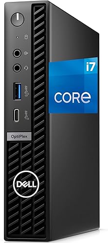 Dell OptiPlex 7010 Micro Plus Desktop Computer, Intel Core i7-13700T, 64GB RAM, 2TB NVMe SSD, USB Type-C, 3-Monitor Support, 802.11ax WiFi,