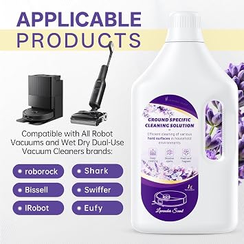 1 L Floor Cleaning Solution Lavender Scent, Compatible with roomba
